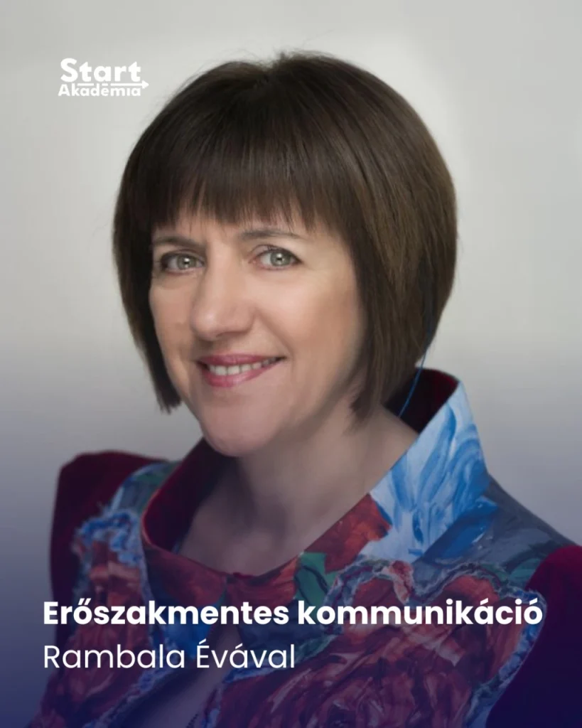 Erőszakmentes kommunikáció Rambala Évával plakát, portré